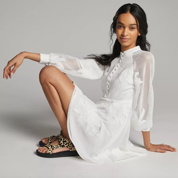 NEW WITH TAGS Anthropologie xx Mare Mare Sabine Embroidered Mini Dress - Picture 2 of 6